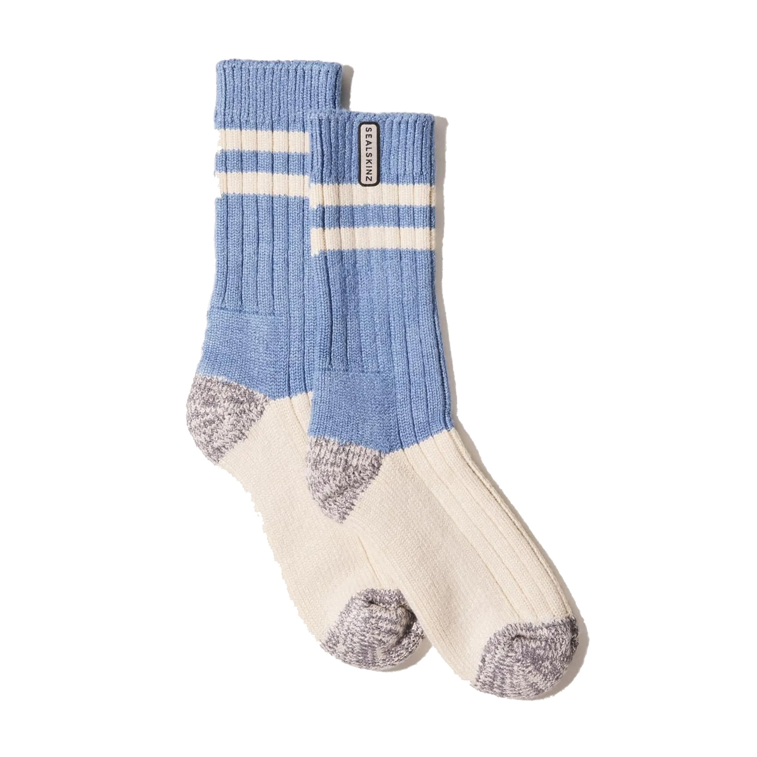 Sealskinz Cawston Bamboo Mid Length Colour Blocked Sock – Blue - Fin & Game