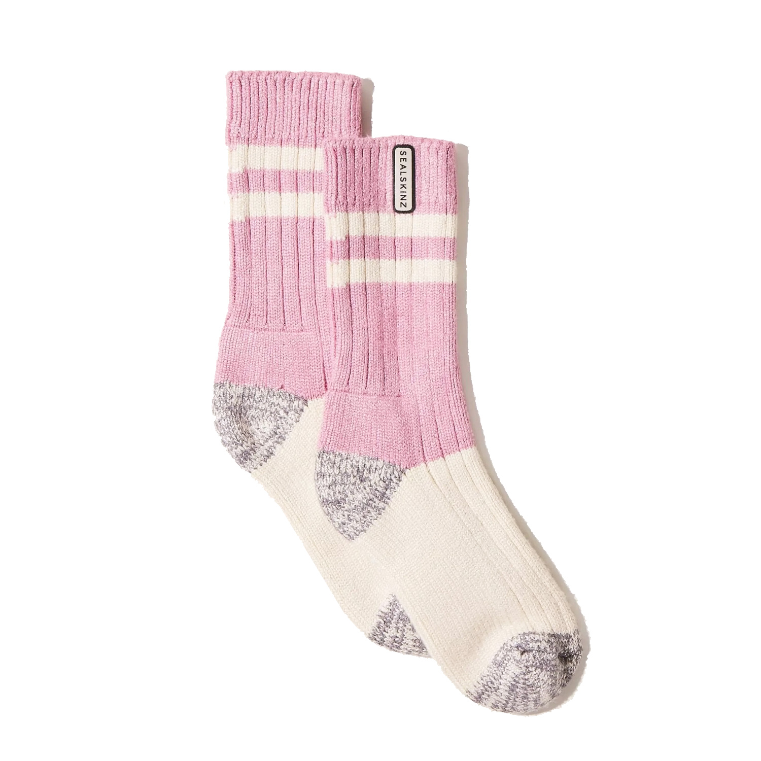 Sealskinz Cawston Bamboo Mid Length Colour Blocked Sock – Pink - Fin & Game