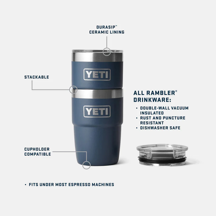 YETI Rambler 8oz Stackable Cup – Navy - Fin & Game