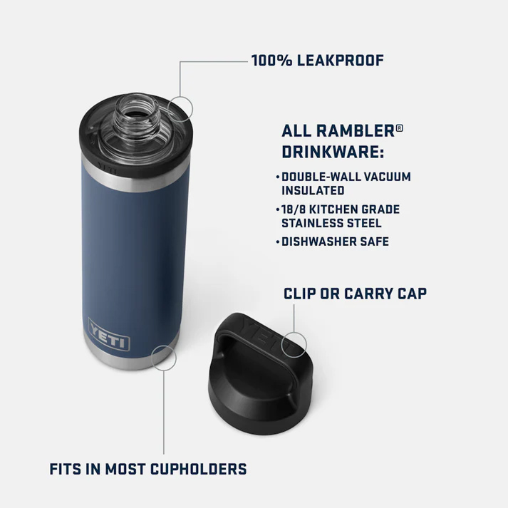 YETI Rambler 18oz Bottle – Navy - Fin & Game