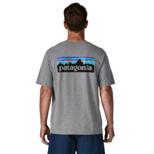 Patagonia Men's P-6 Logo Responsibili-Tee - Gravel Heather - Image 3