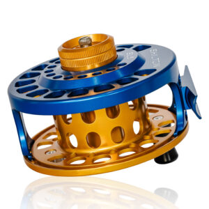Shilton SL8 Custom Series Fly Reel - Blue / Gold / Red - Image 3