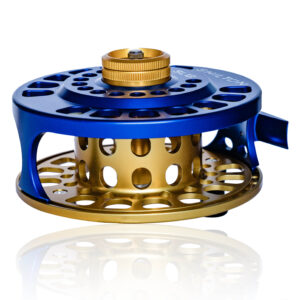 Shilton SL12 Custom Series Fly Reel - Blue / Gold / Red - Image 3