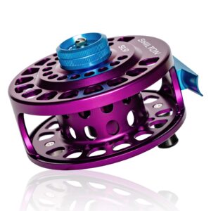 Shilton SL9 Custom Series Fly Reel - Purple / Turquoise / Red - Image 3
